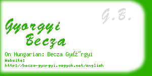 gyorgyi becza business card